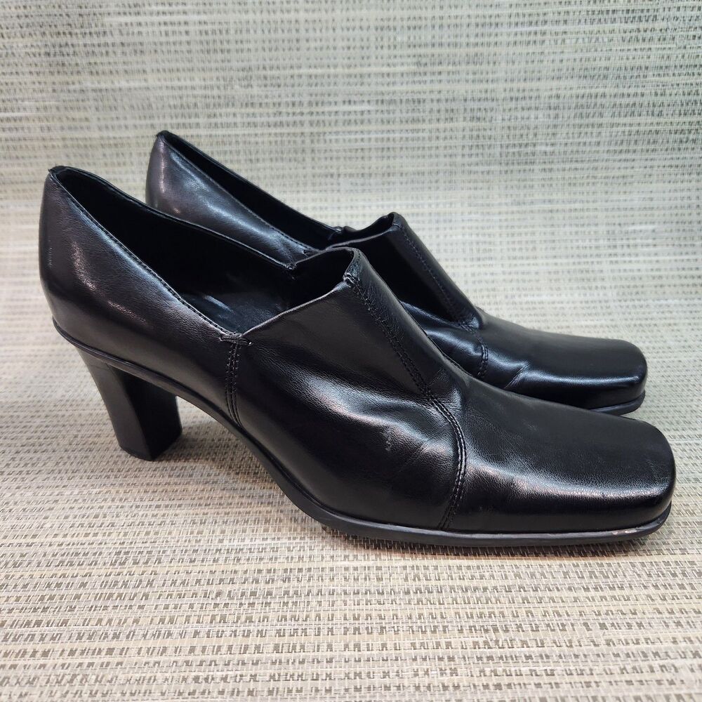 Franco Sarto Woman's Chunky Heel Size 8M Black 3" Heel